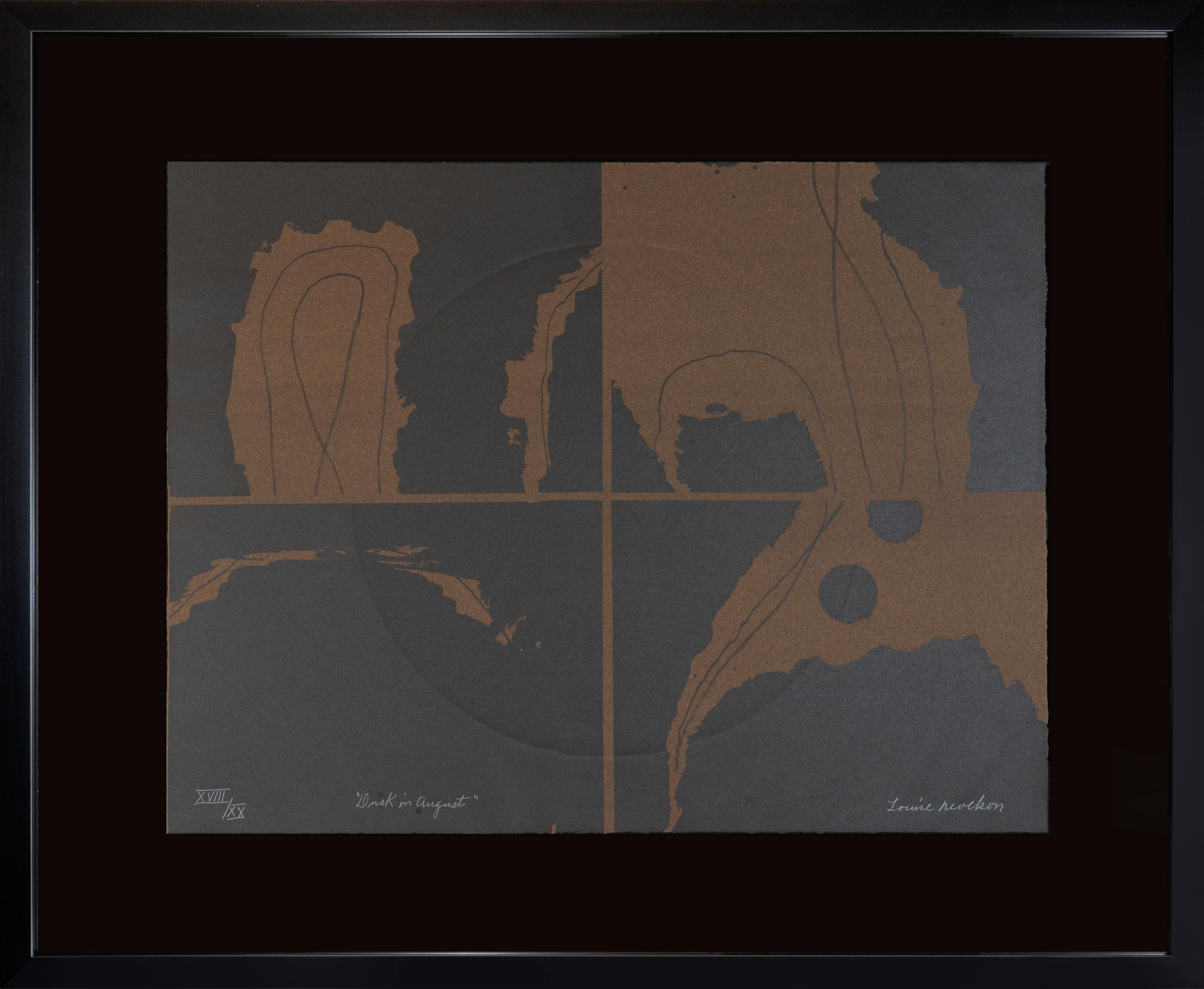 Louise Nevelson Abstract Print - "Dusk in August" from the Portfolio of Nine
