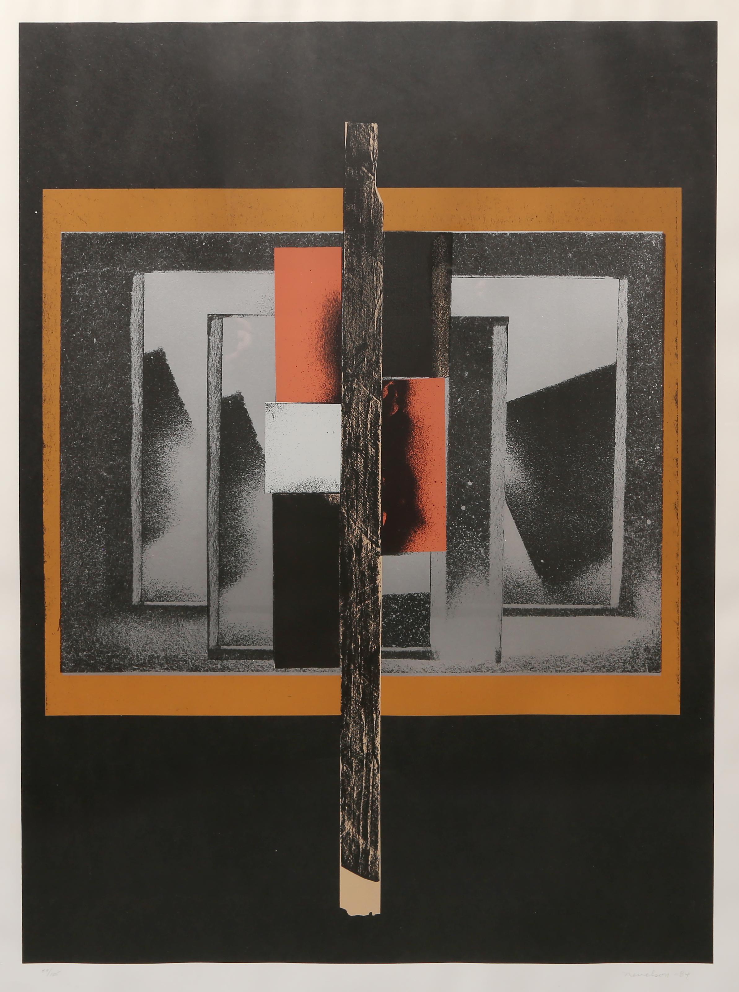 Sérigraphie abstraite géométrique de Louise Nevelson