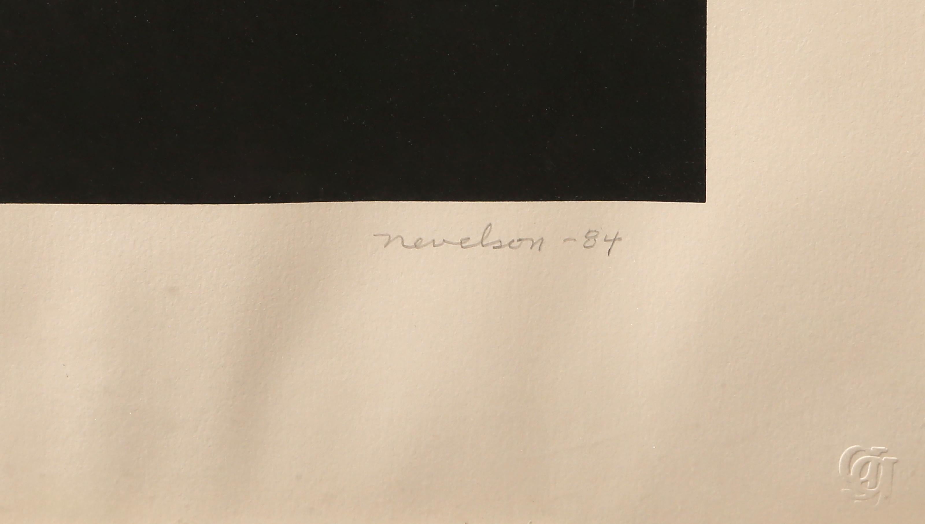 Geometric Abstract Screenprint by Louise Nevelson For Sale 3
