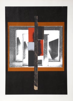 Sérigraphie abstraite géométrique de Louise Nevelson