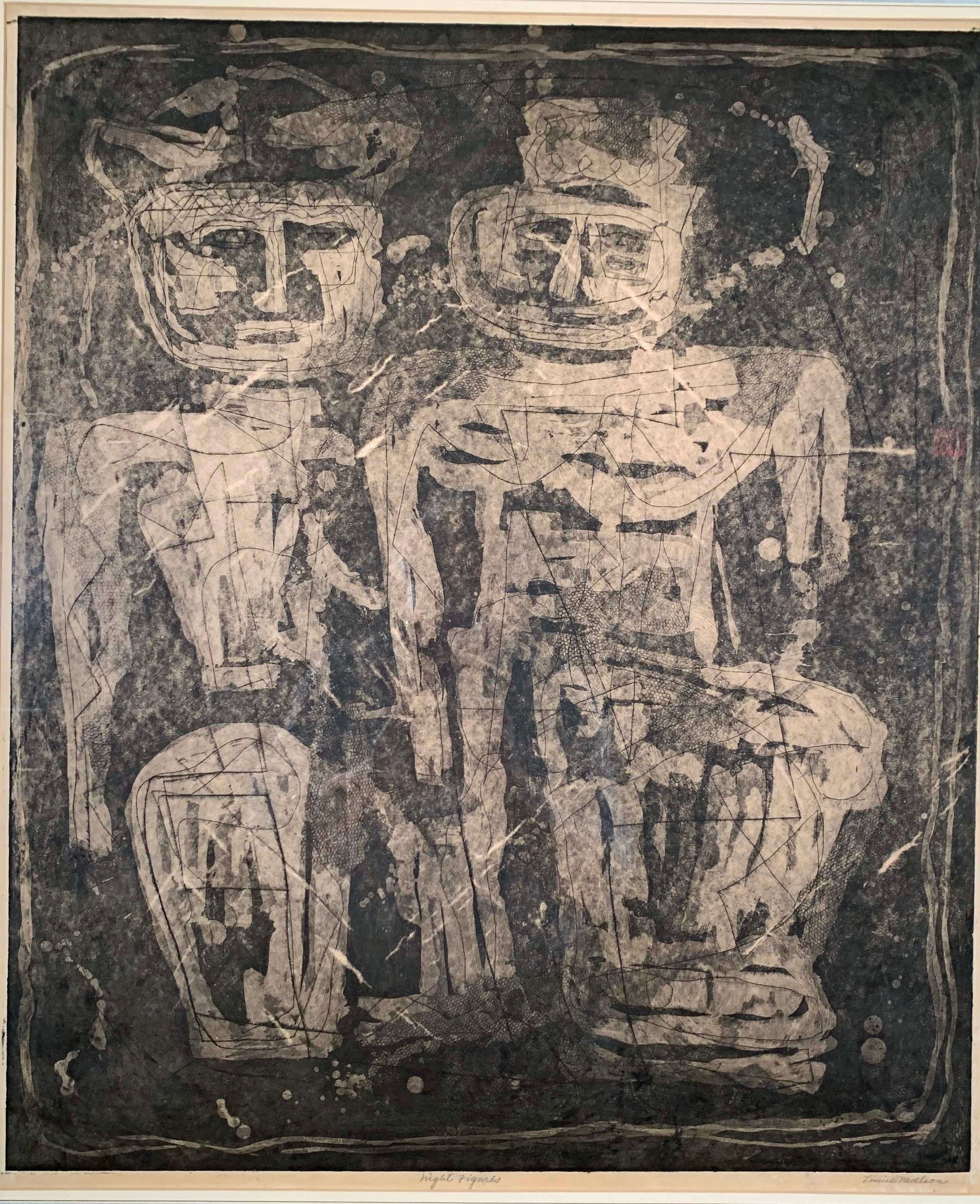 Louise Nevelson Figurative Print - JUNGLE FIGURES