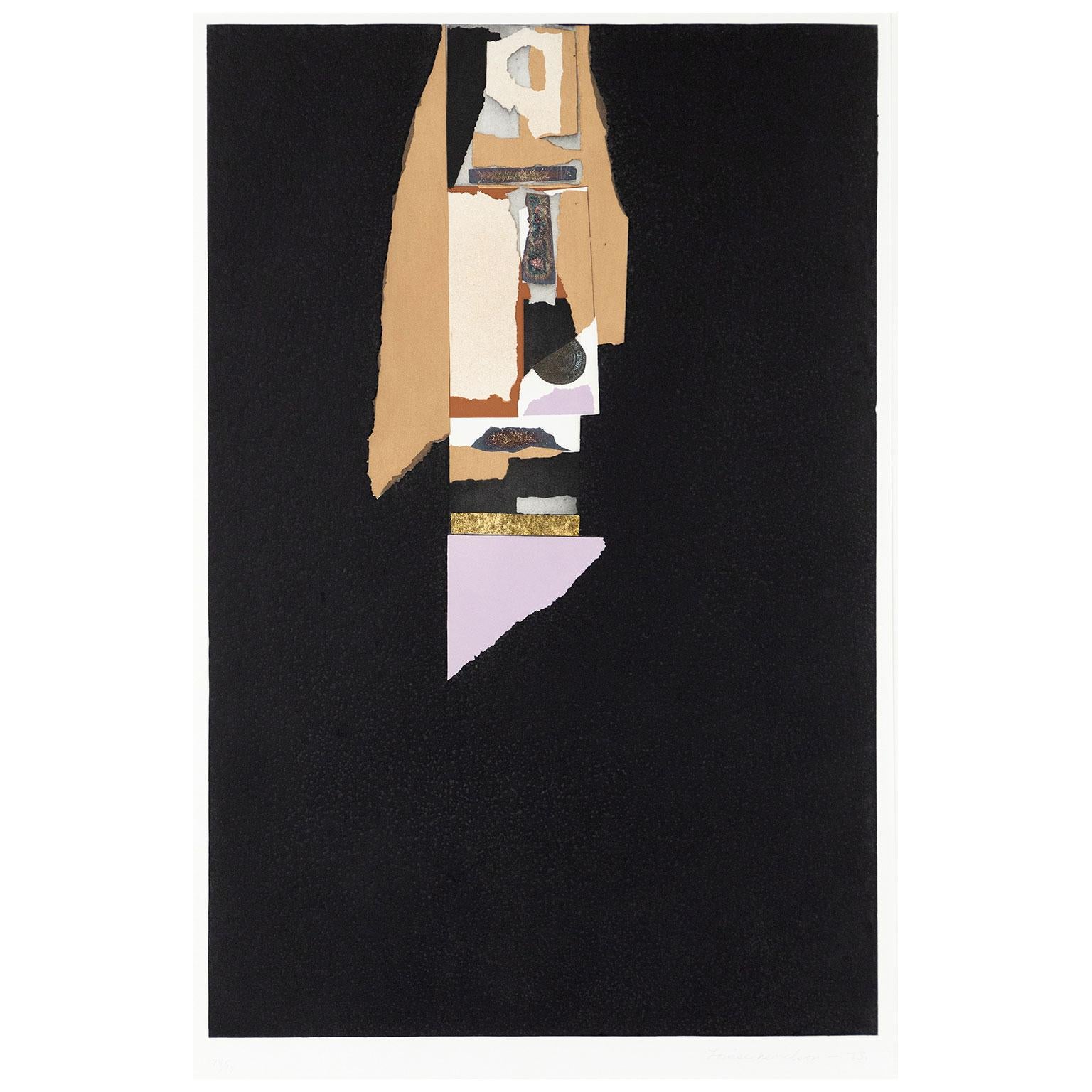 Louise Nevelson Abstract Print - Lilac Edge