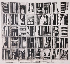 Louise Nevelson Hand Signed Promotional Print 'Tide I Tied' for MIT Exhibition