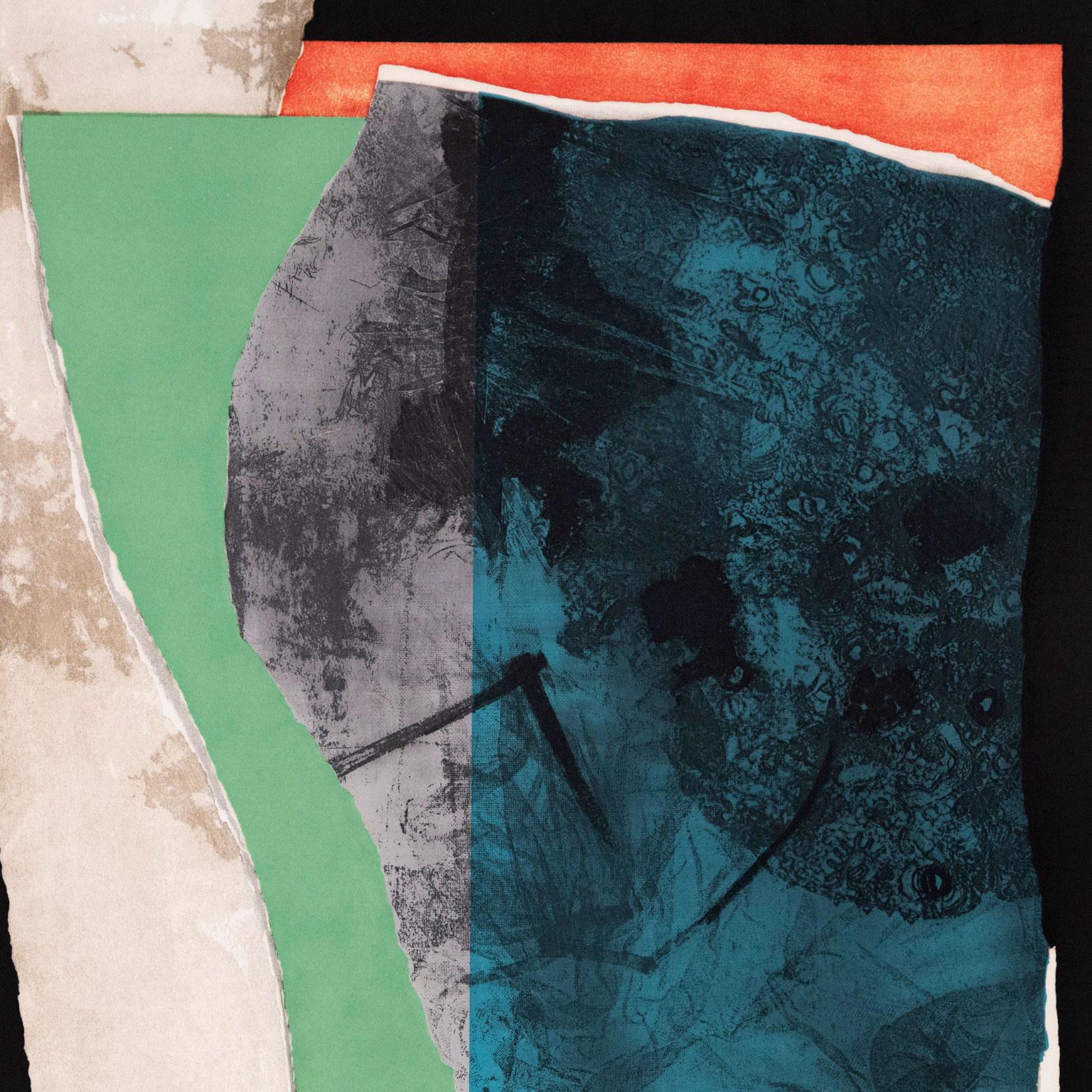 Reflections II - Black Abstract Print by Louise Nevelson