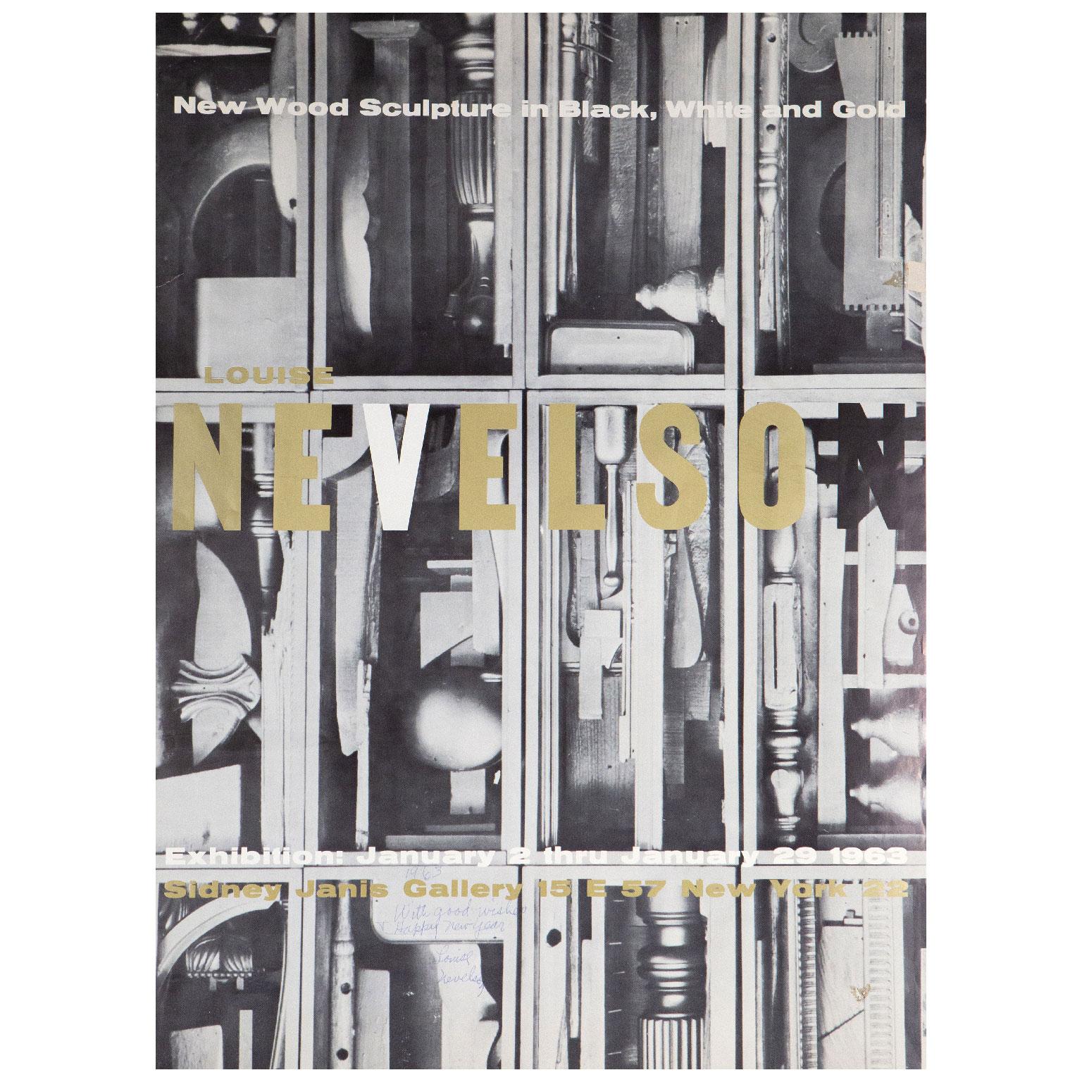 Sidney Janis Gallery Exhibition Poster - Print by Louise Nevelson