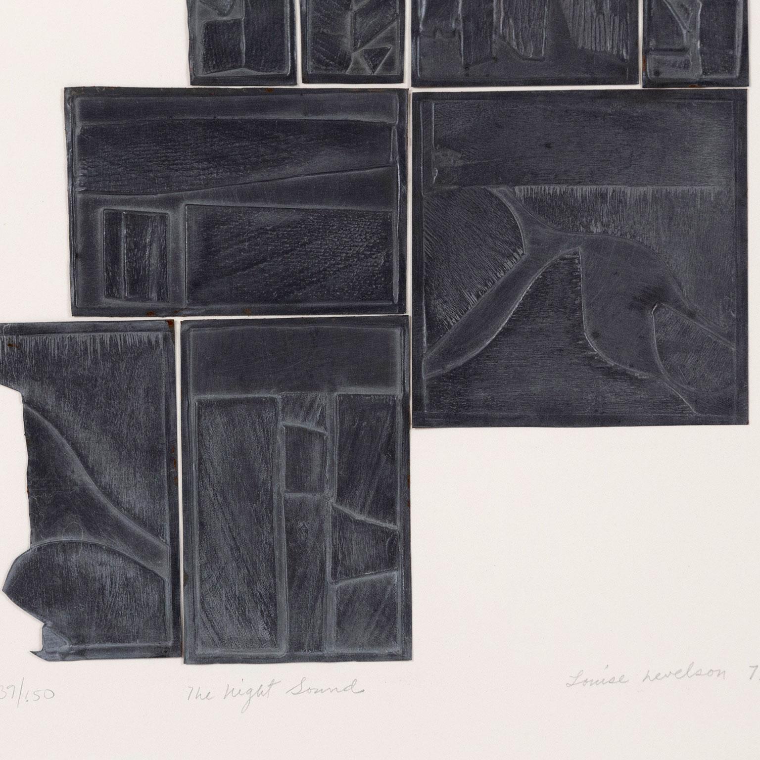 The Night Sound - Abstract Print by Louise Nevelson
