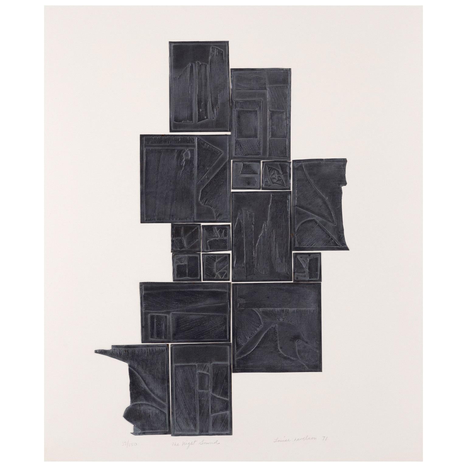Louise Nevelson Abstract Print - The Night Sound