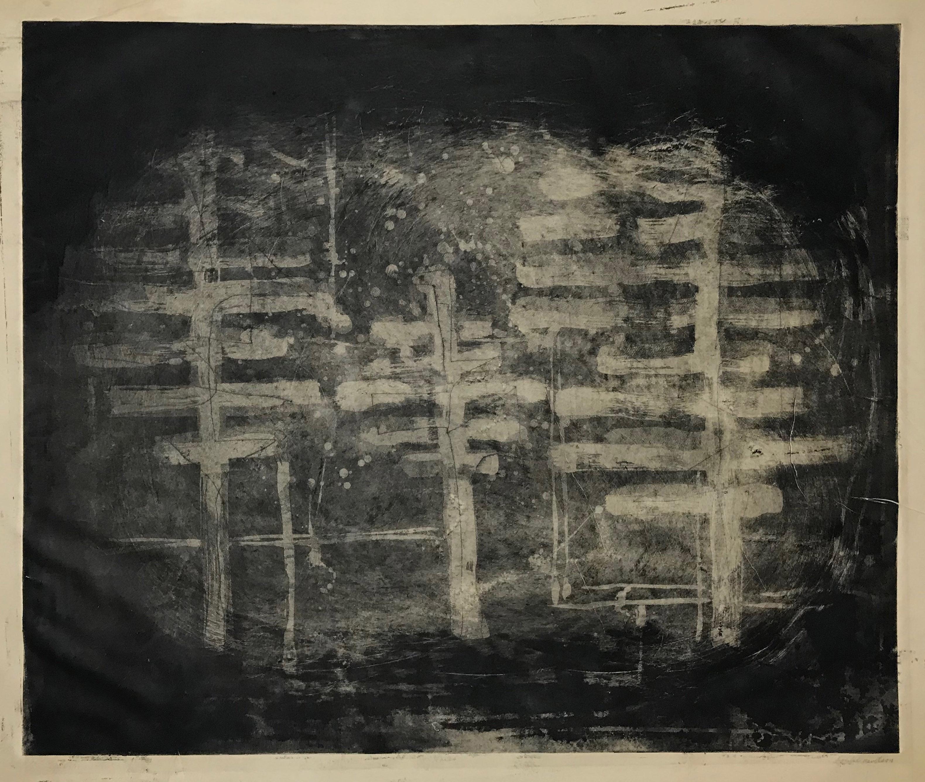 Louise Nevelson Landscape Print -  Trees (Trees in Circle)
