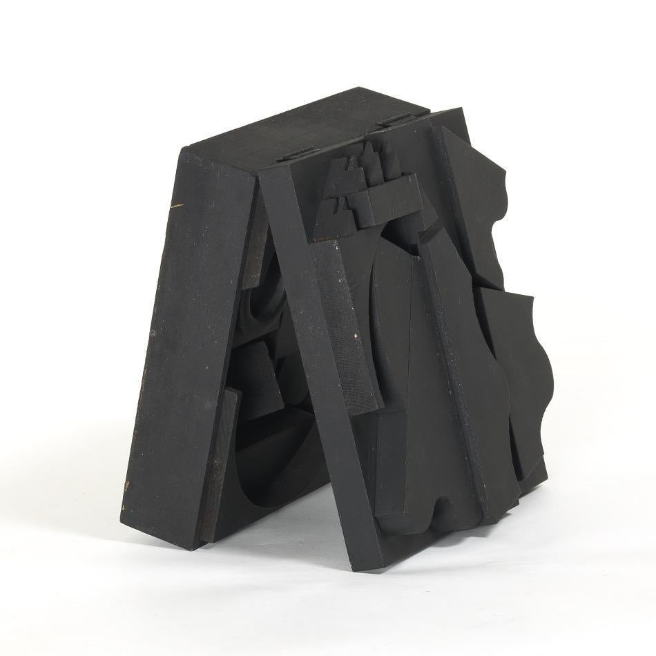 Dark Cryptic - Abstract Sculpture by Louise Nevelson