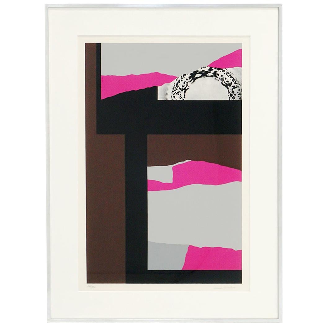 Louise Nevelson Serigraph Collage, Signed and Numbered 147/150, Archival Frame For Sale