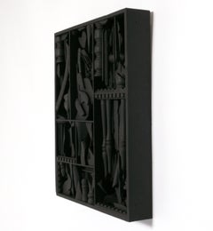 Louise Nevelson Style Abstract Assemblage Sculpture Mid Century Modern 24x20