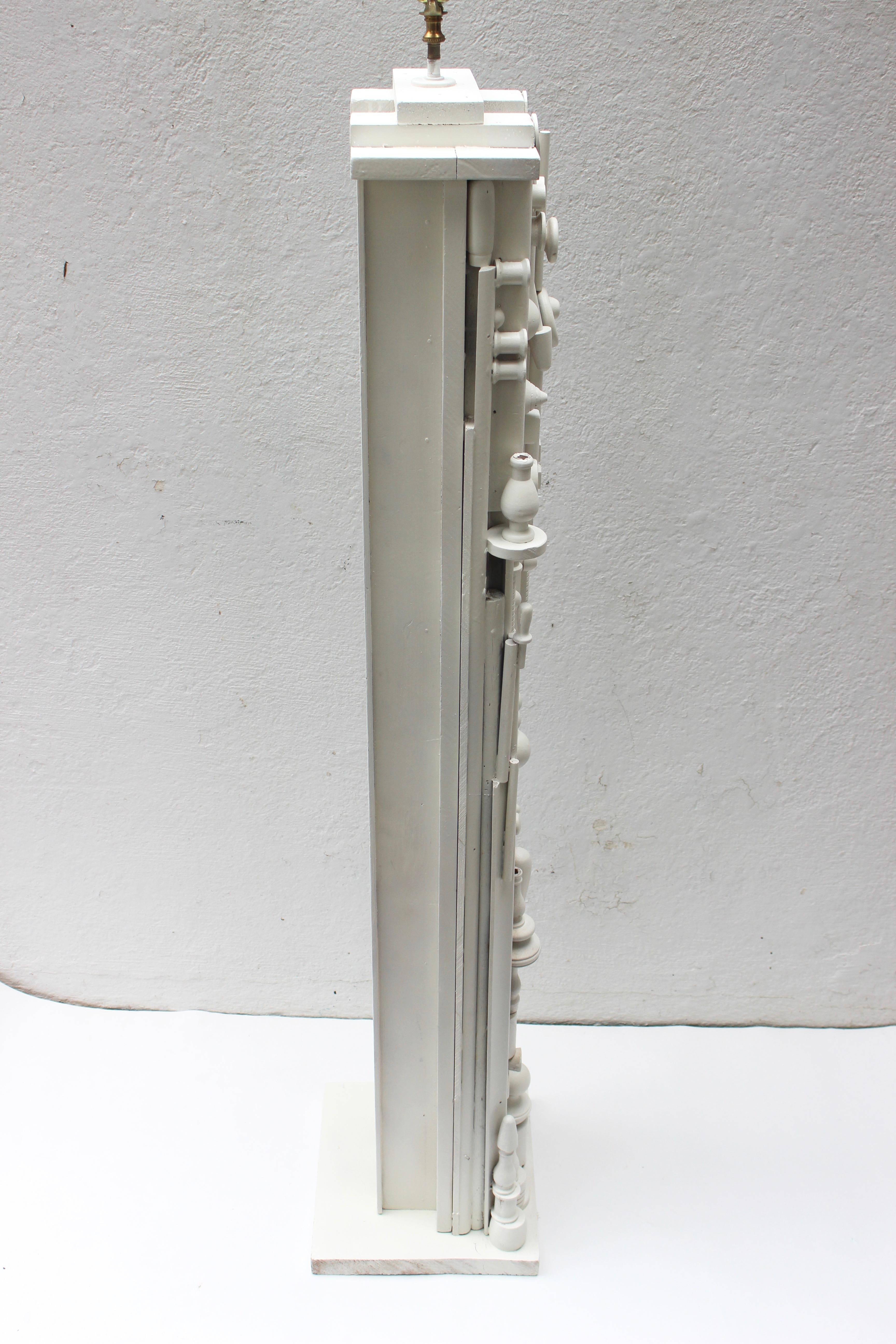 Louise Nevelson Style Floor Lamp In Good Condition For Sale In East Hampton, NY