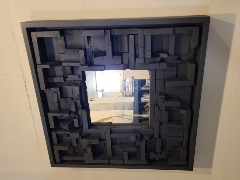 Louise Nevelson Style Mirror, circa 1960 For Sale 12