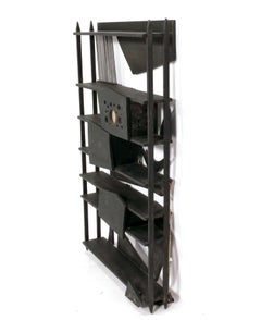 Louise Nevelson Style Wall Sculpture Book Shelf