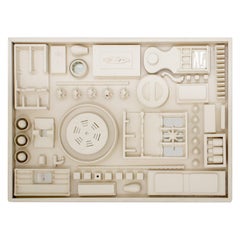 Sculpture d'objet blanc trouvé de style Louise Nevelson
