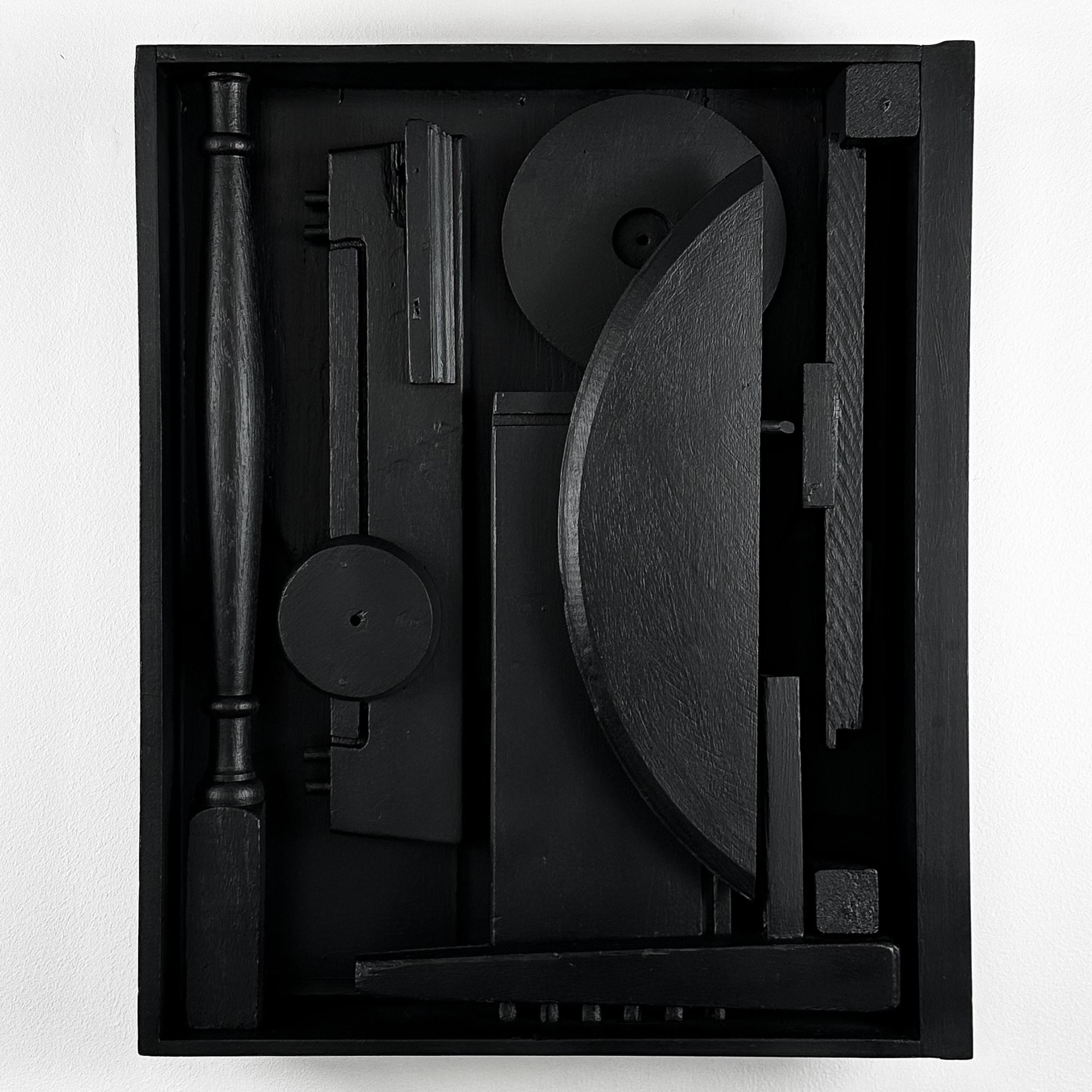 Mid-Century Modern Louise Nevelson Style Wood Assemblage Wall Sculptures
