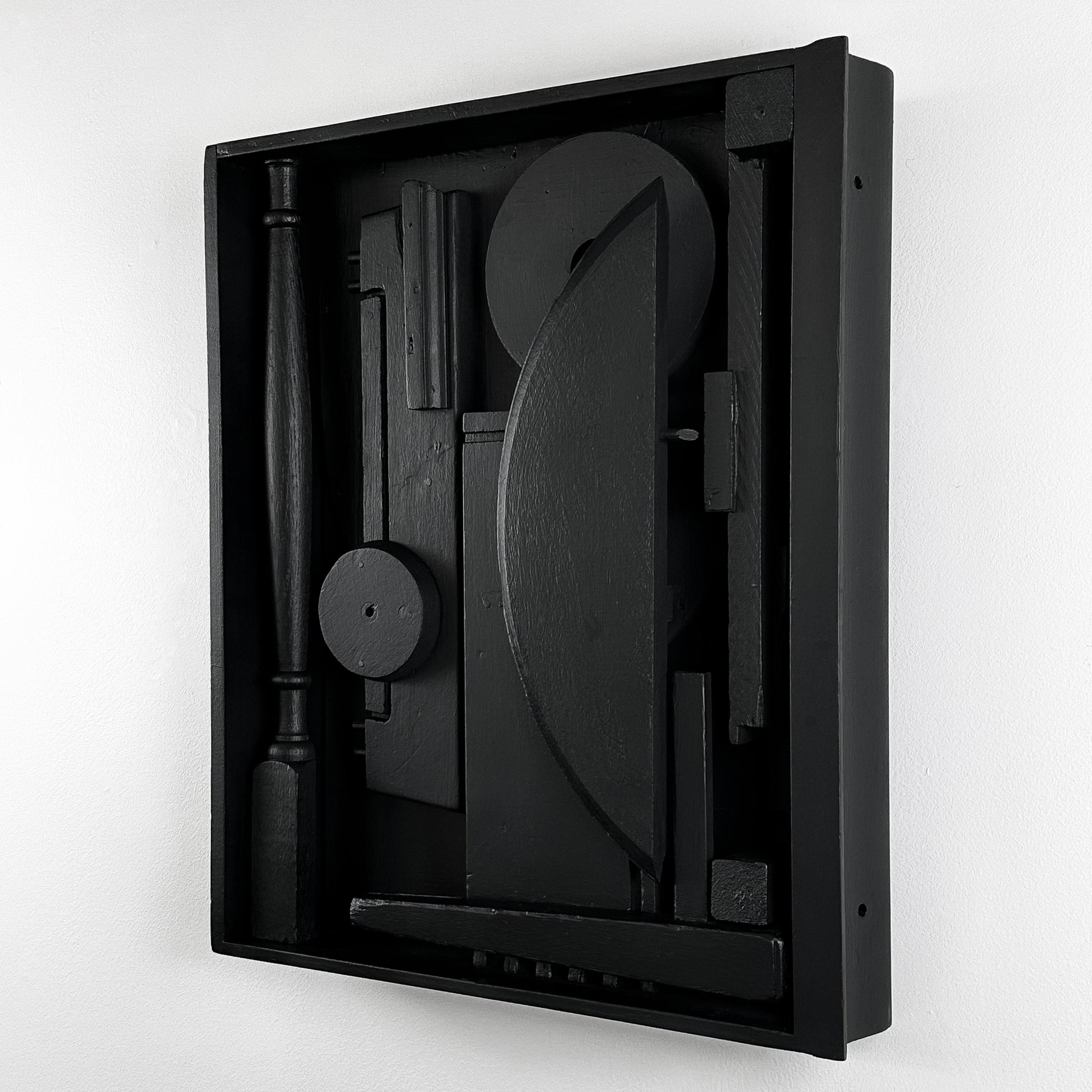 American Louise Nevelson Style Wood Assemblage Wall Sculptures