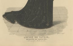 Louise of Savoy, Regent of France – Handcoloured Engraving, ca. 1900