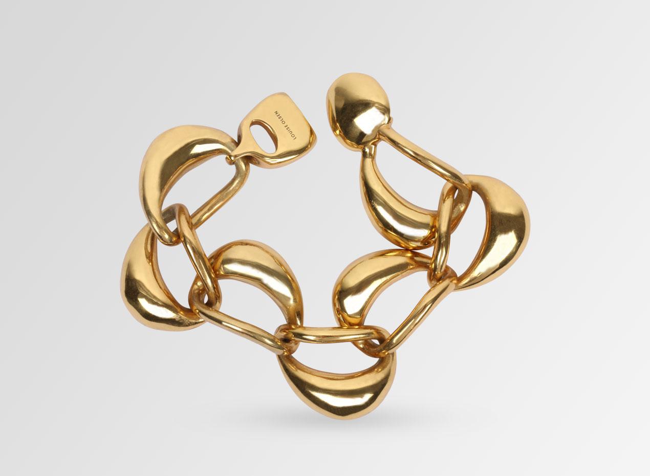 Louise Olsen 24 Karat Gold Plate Cocoon Bracelet In New Condition For Sale In Redfern, NSW