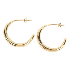 Louise Olsen 24 Karat Gold Plate Large Liquid Hoop Earrings