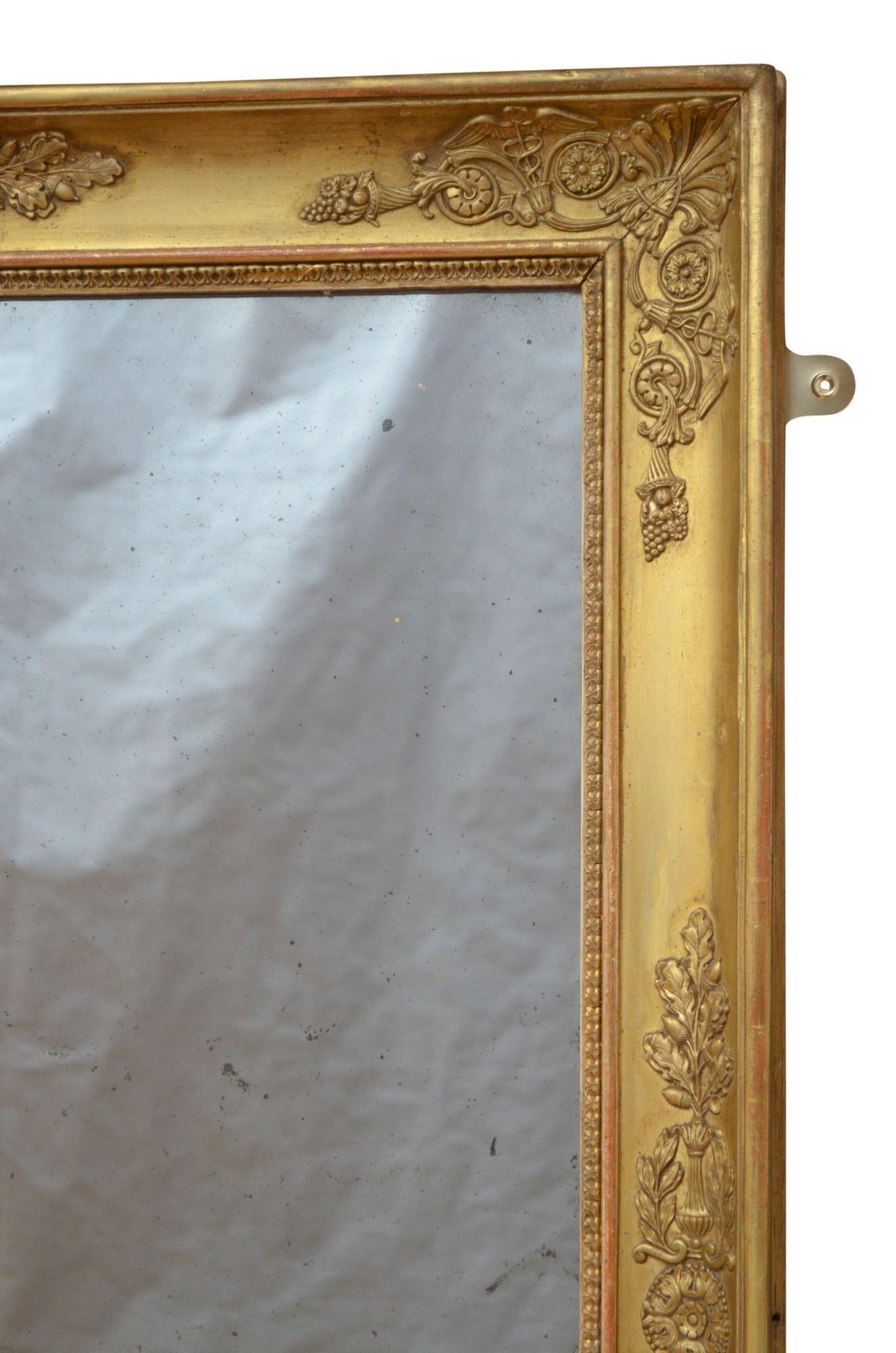 Louise Philippe 19th Century Giltwood Wall Mirror For Sale 2