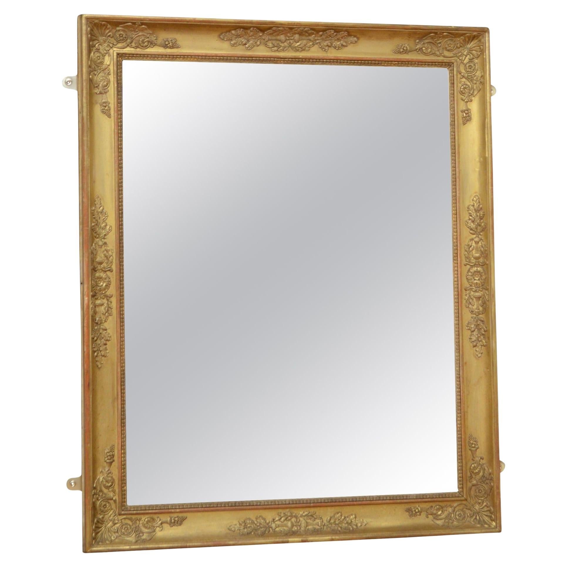 Louise Philippe 19th Century Giltwood Wall Mirror For Sale