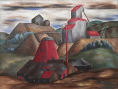 Silberne Silbermine, Russell Gulch, Colorado Western Bergbaulandschaft, Ölgemälde