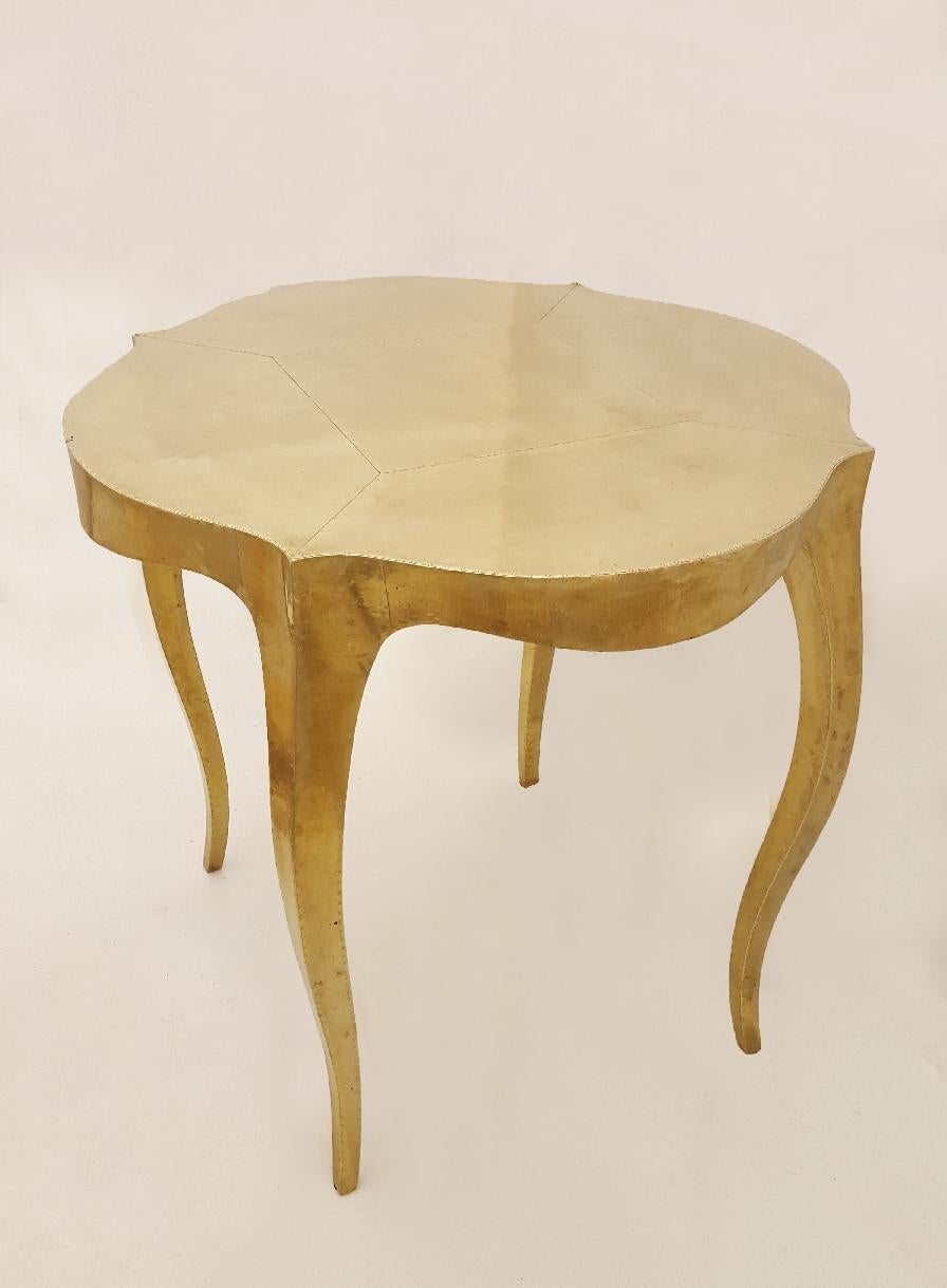 Other Louise Round Table in Brass Handcrafted in India by Paul Mathieu For Sale