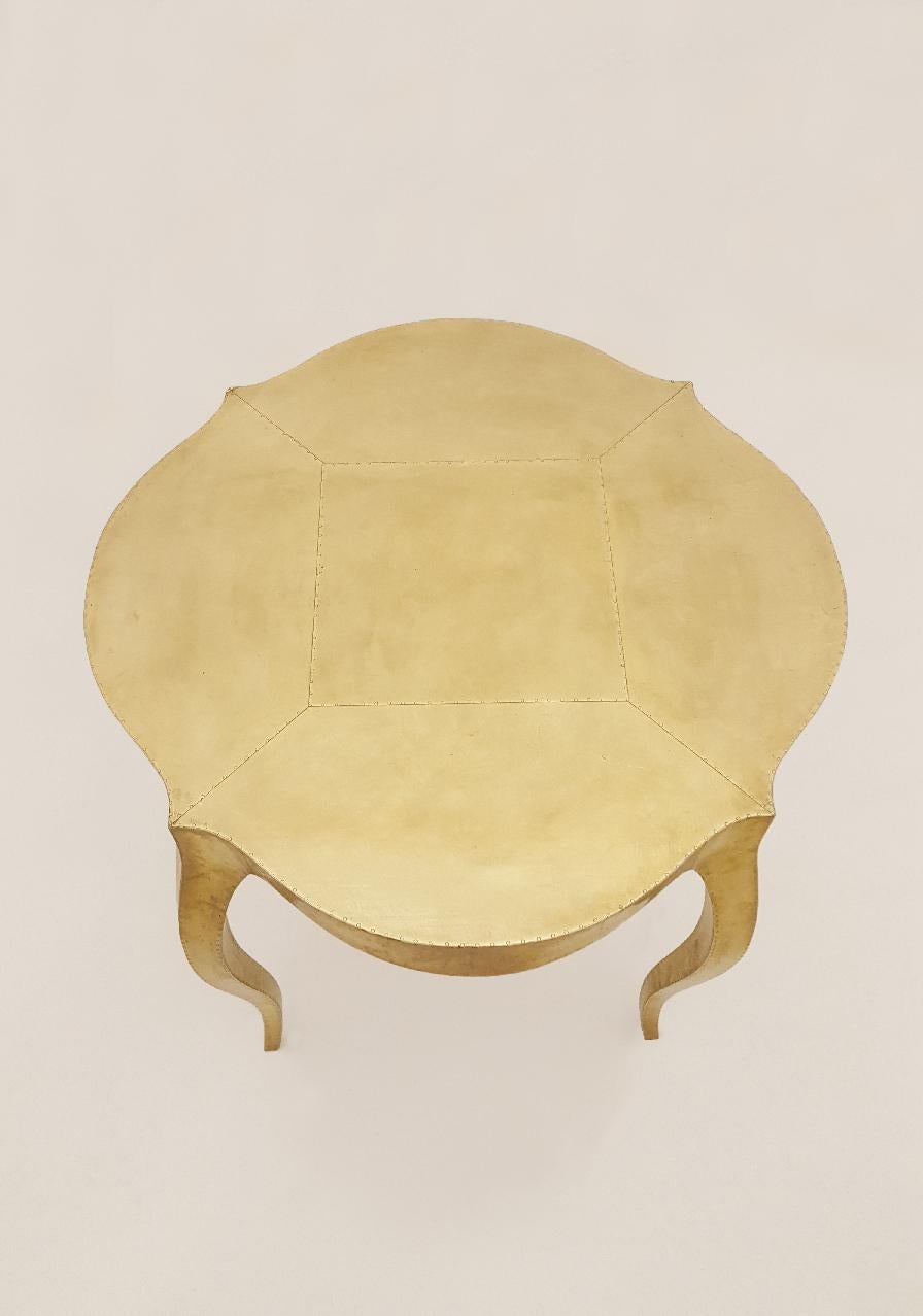 Louise Round Table in Brass Handcrafted in India by Paul Mathieu In New Condition For Sale In New York, NY