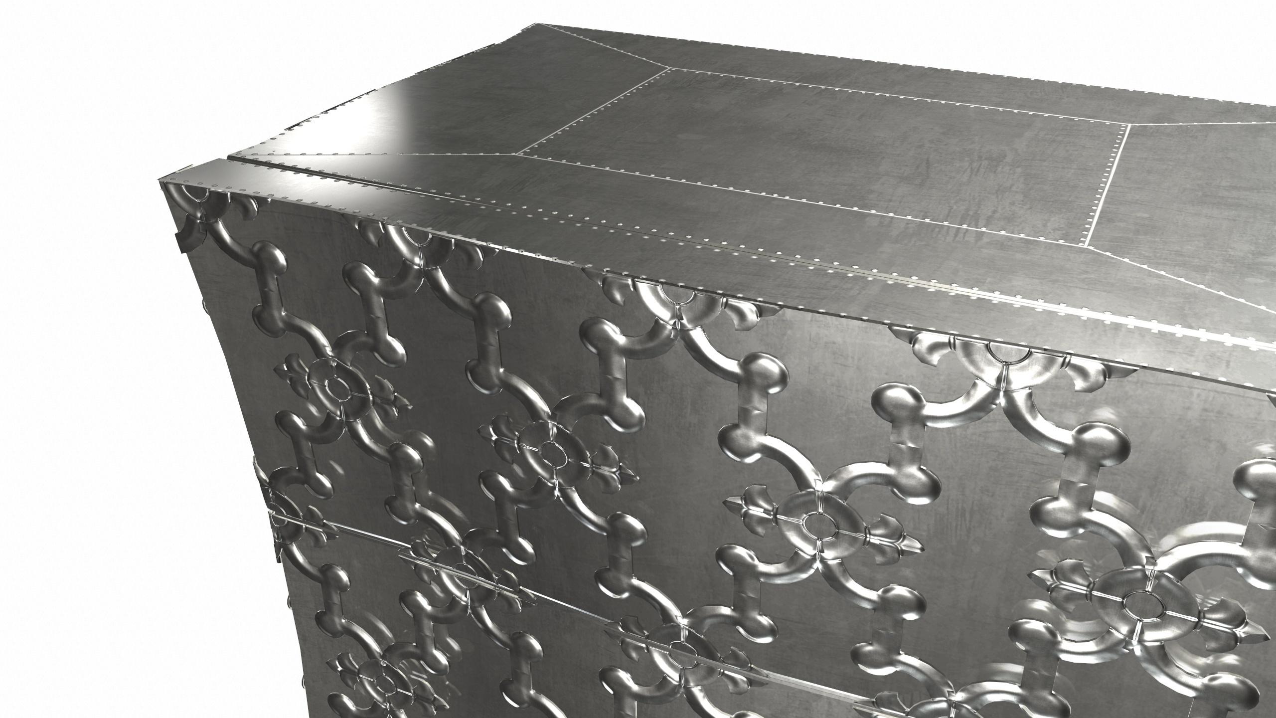 Other Louise Semainier Cupboards  Smooth White Bronze by Paul Mathieu for S Odegard For Sale