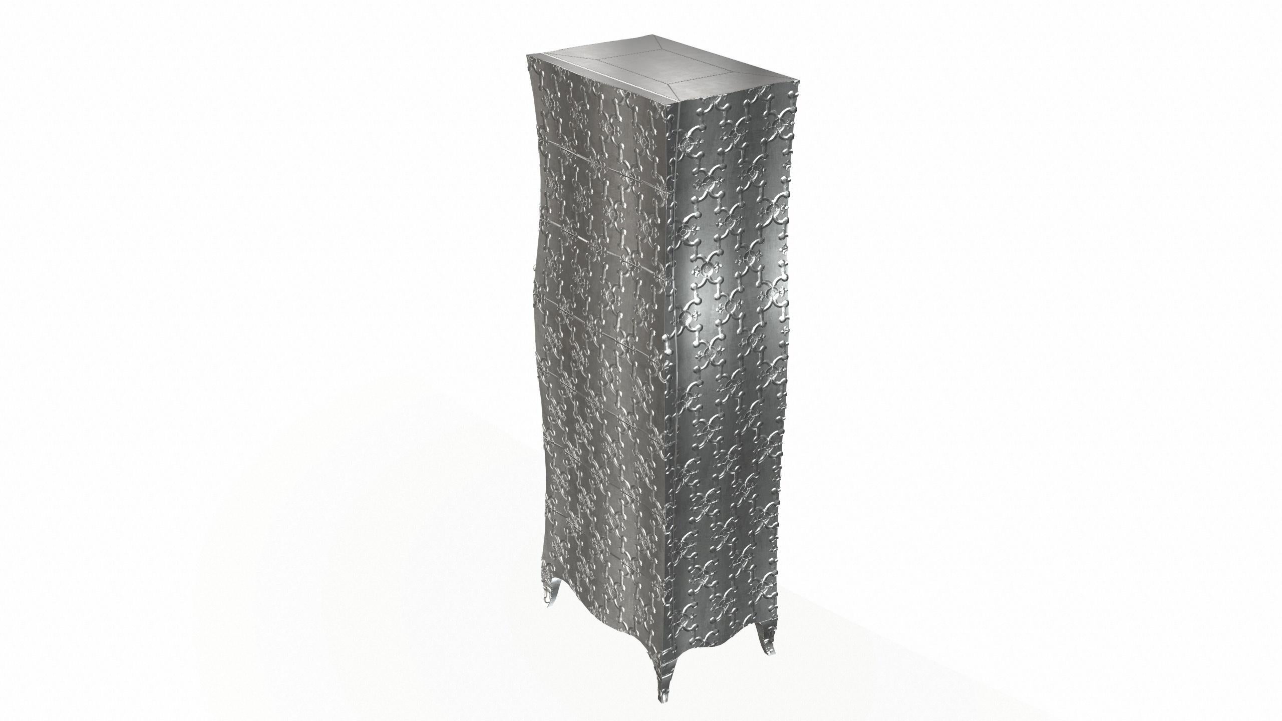 Contemporary Louise Semainier Cupboards  Smooth White Bronze by Paul Mathieu for S Odegard For Sale