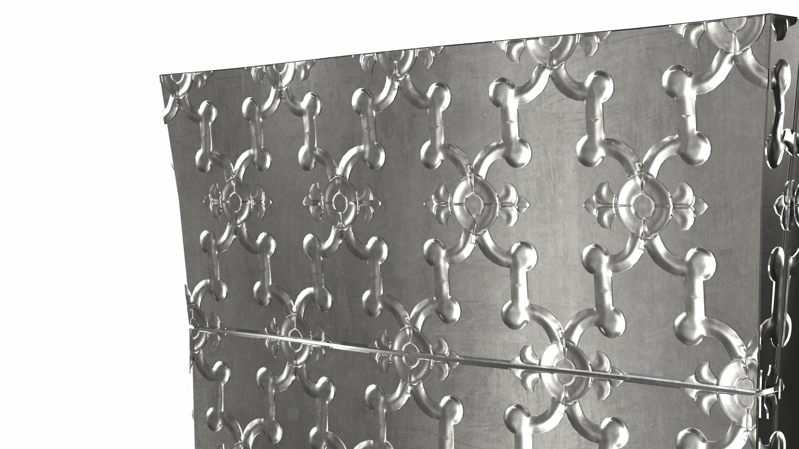 Metal Louise Semainier Cupboards  Smooth White Bronze by Paul Mathieu for S Odegard For Sale
