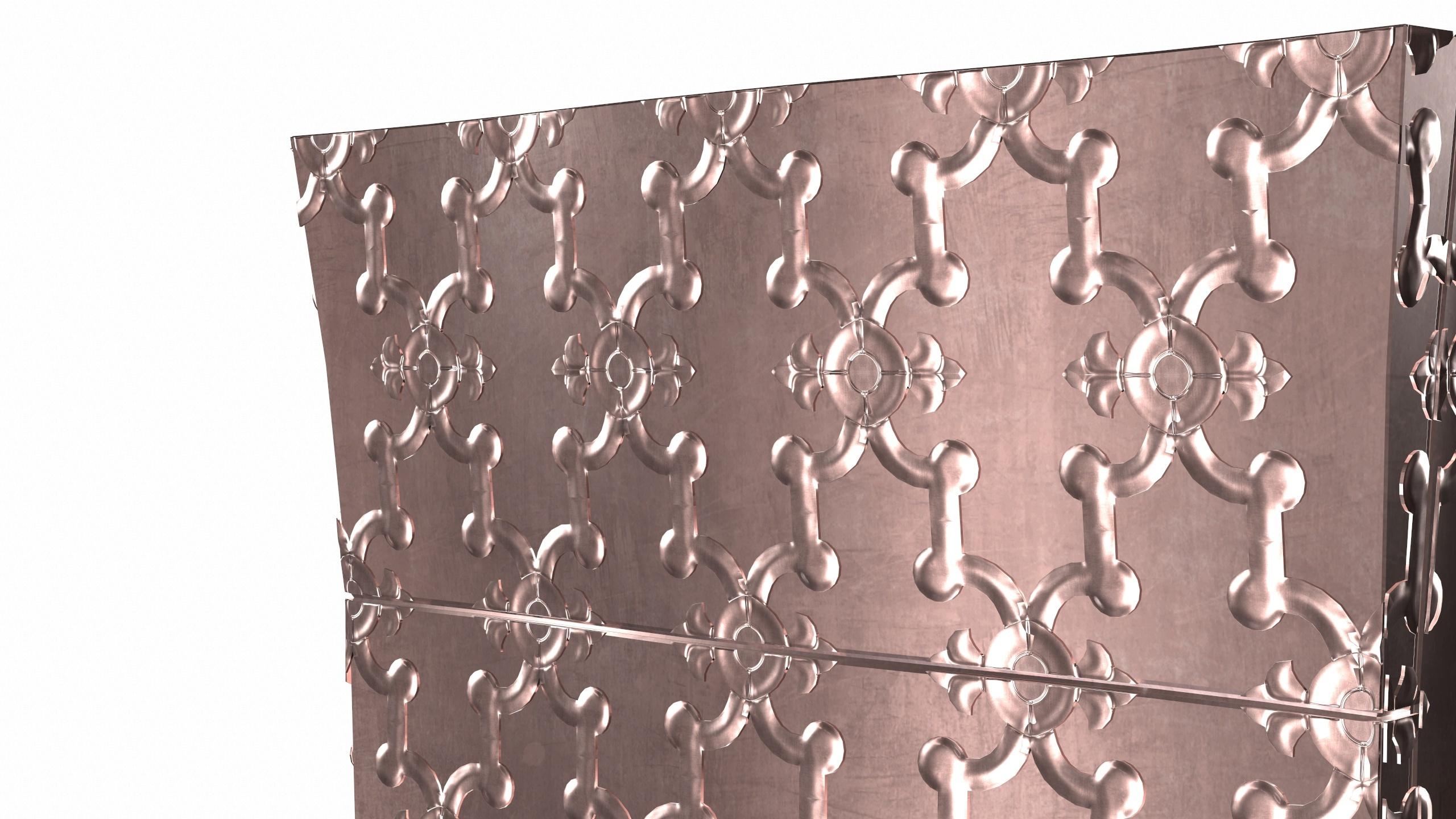 Metal Louise Semainier Dry Bars in Smooth Copper by Paul Mathieu for S Odegard For Sale