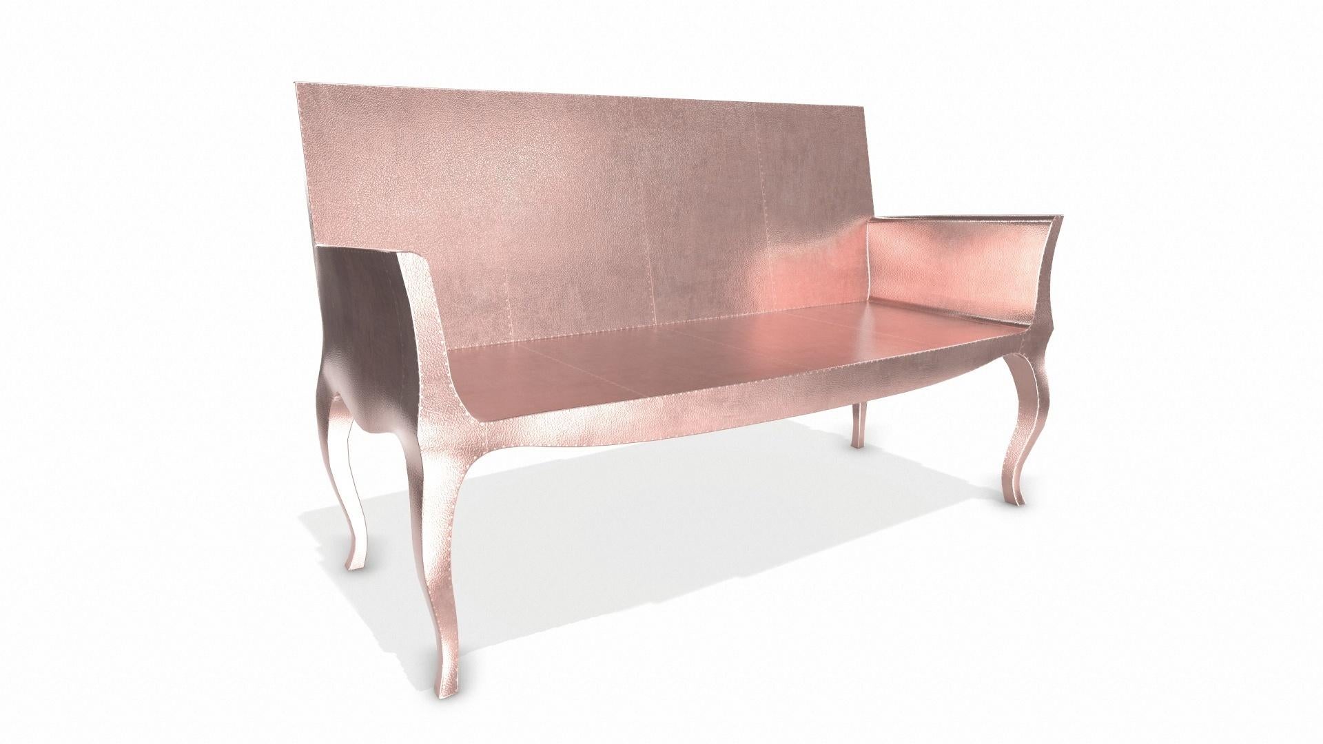 XXI secolo e contemporaneo Louise Settee Panche Art Déco in rame martellato di Paul Mathieu in vendita