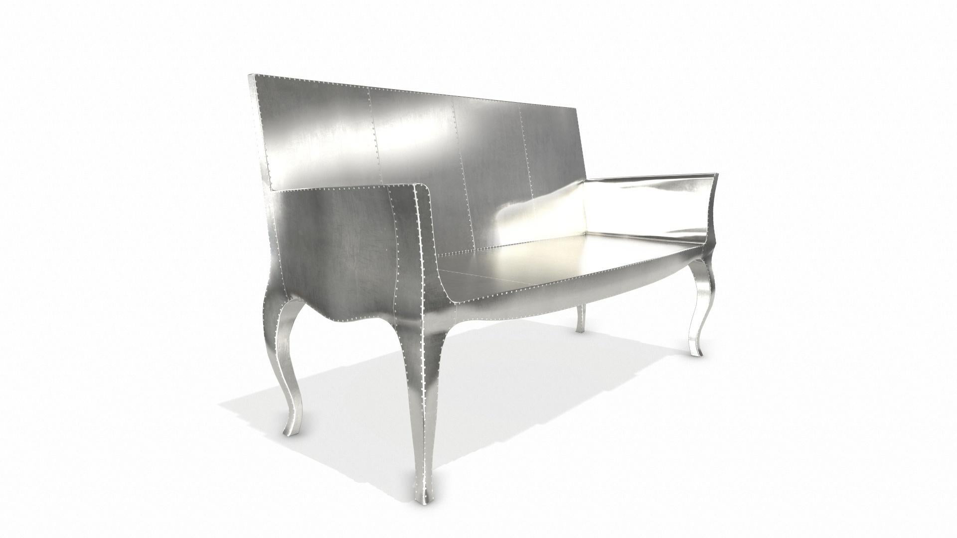 Canapè Louise Settee Art Deco in bronzo bianco liscio di Paul Mathieu In condizioni Nuovo in vendita a New York, NY