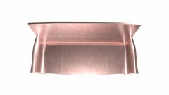 Louise Settee Chaise Longues Art Deco in rame liscio di Paul Mathieu