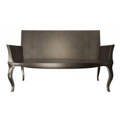 Louise Settee Art Deco Daybeds in Fine Hammered Antique Bronze by Paul Mathieu