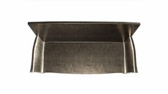 Louise Settee Art-Déco-Loungesessel aus glatter antiker Bronze von Paul Mathieu