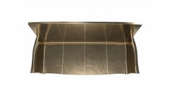 Louise Settee Poltrone Art Déco in ottone liscio di Paul Mathieu