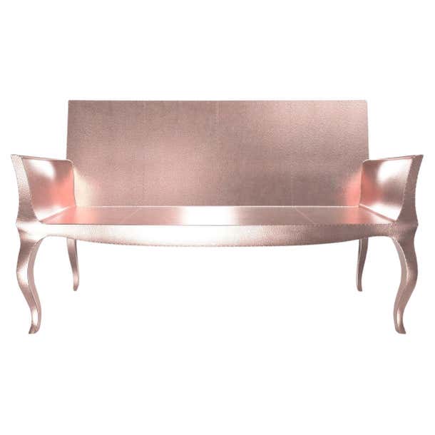 Louise Settee Art Deco Settees in Mid. Hammered Copper by Paul Mathieu ...