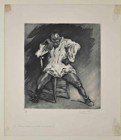 Black Fighter - Etching  by Louise Thels - 1953