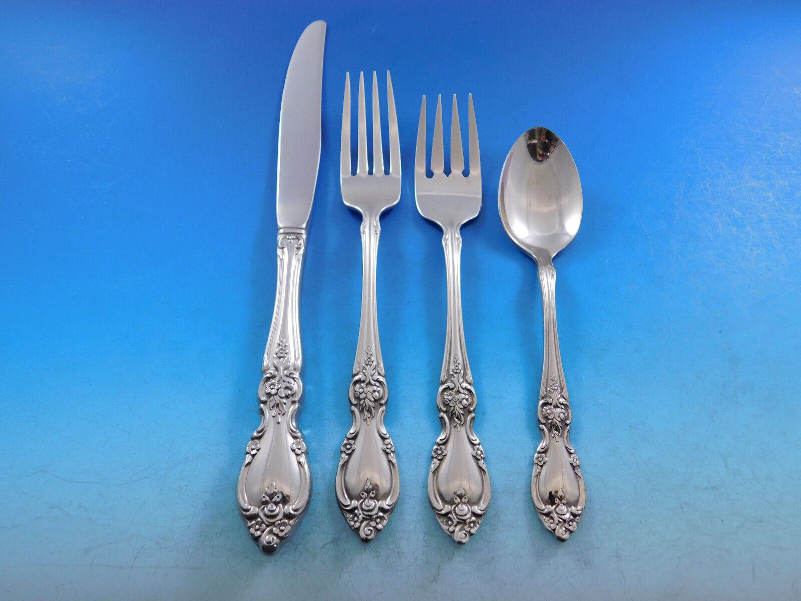 Louisiana by Community Oneida estate Stainless Steel Flatware set - 80 Pieces. This set includes:


12 Knives, 9 1/4