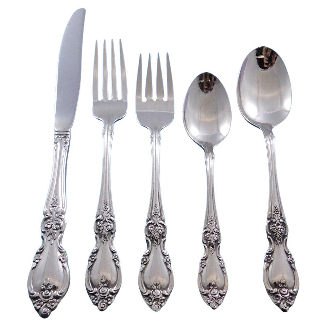 Louisiana by Community Oneida Stainless Steel Flatware Set Service 80 Pieces For Sale
