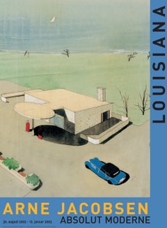 Affiche originale de la Louisiana Gallery, par Arne Jacobsen, 2002