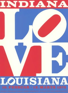 Cartel original de la «Louisiana Gallery», de Robert Indiana, 1972