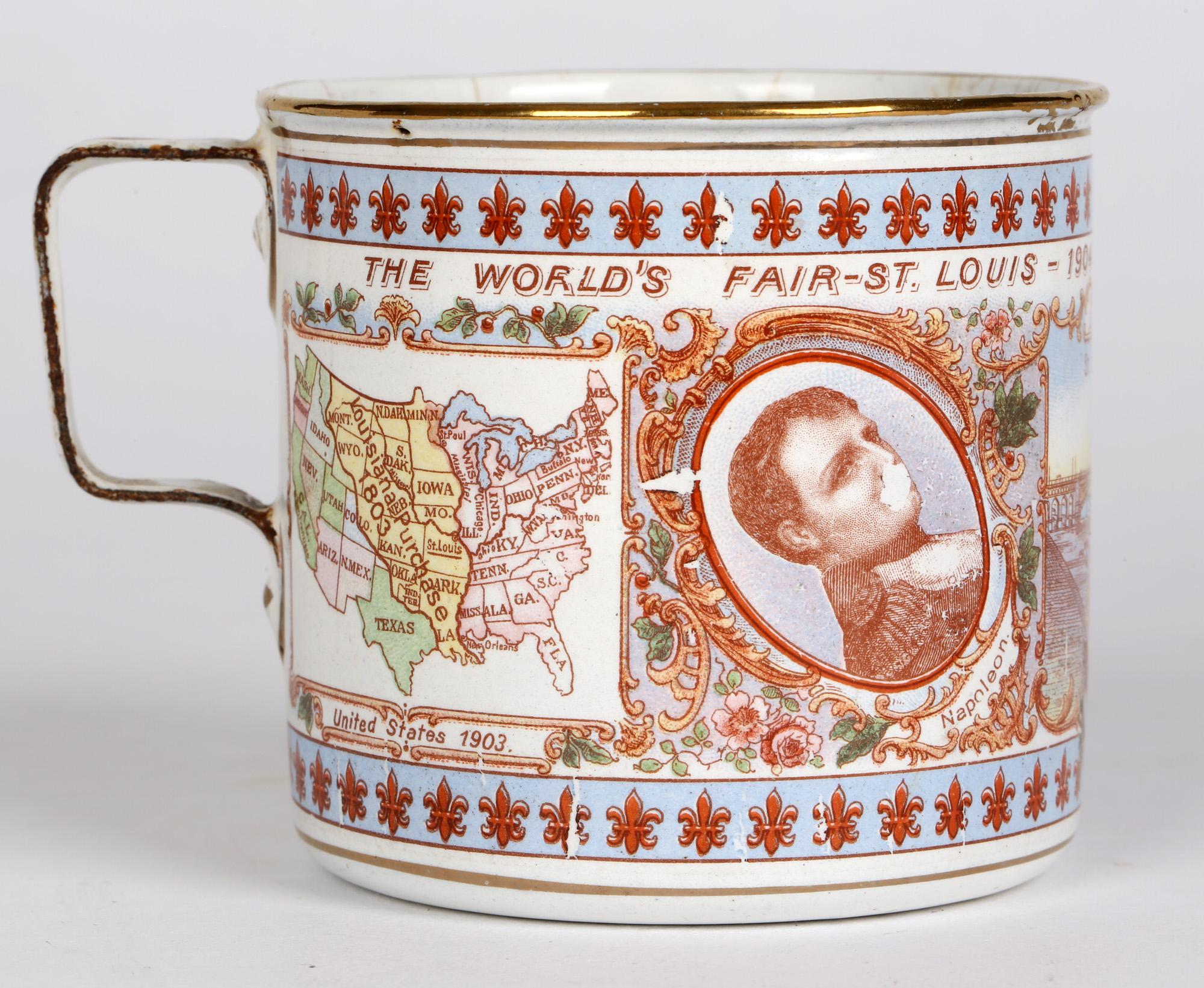 Louisiana Purchase Exposition World's Fair Enamel Cup St Louis, 1904 In Good Condition In Bishop's Stortford, Hertfordshire
