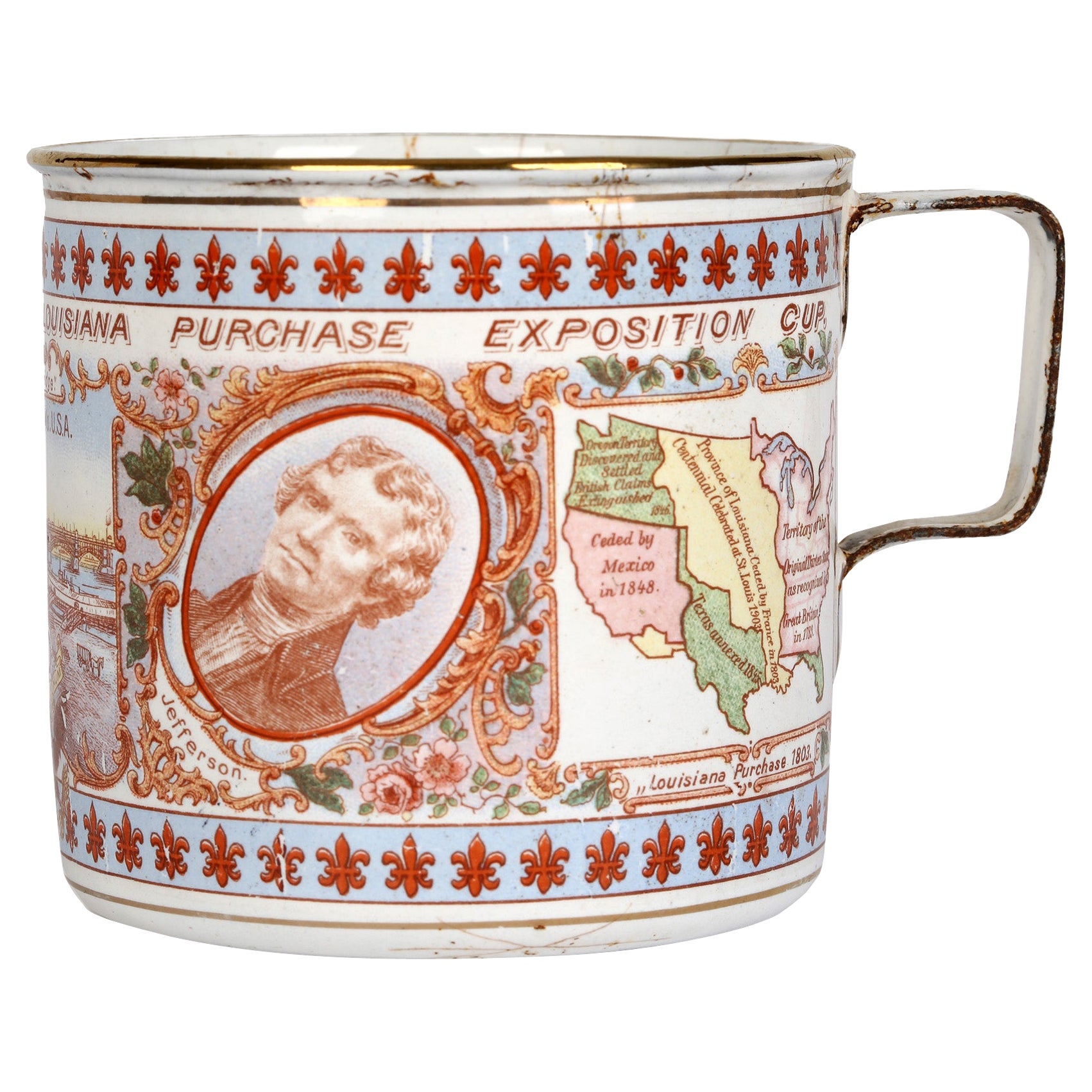 Louisiana Purchase Exposition World's Fair Enamel Cup St Louis, 1904