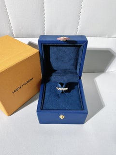 Louis‑Vuitton Le Damier 18‑K Rose‑Gold Damier‑Pattern Diamond Ring
