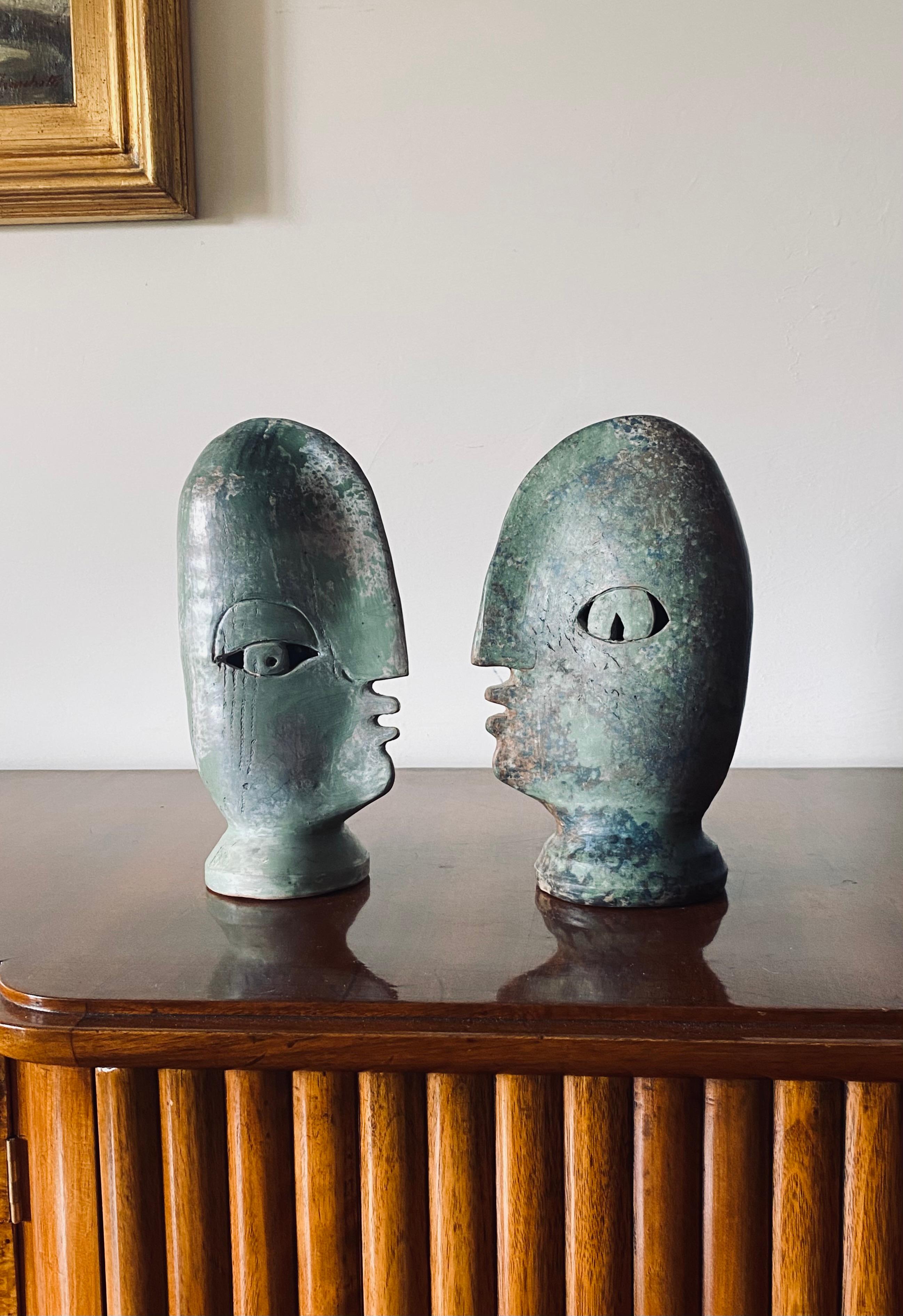 Loul Combres, Skulpturen „les bisous“, Place des Arts Frankreich, 1987 (Organische Moderne) im Angebot