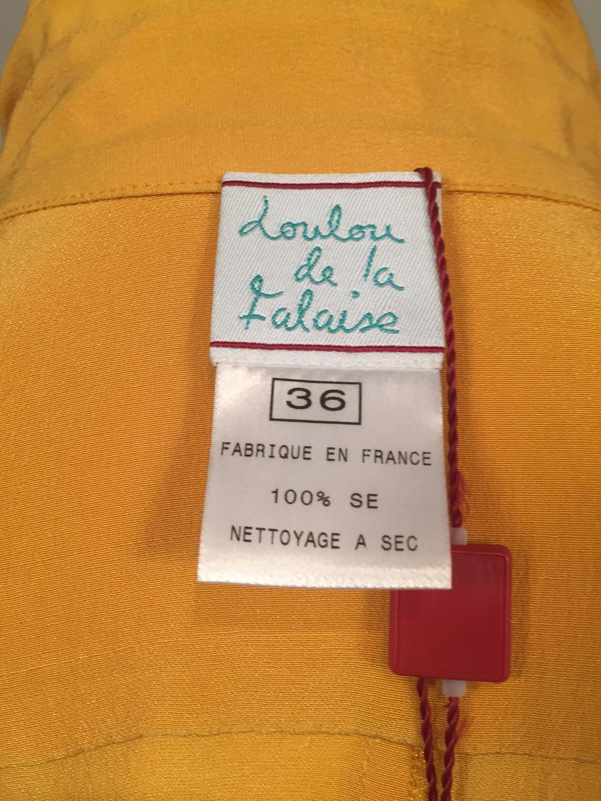 Women's Loulou de la Falaise Goldenrod Silk Blouse Never Worn Original Tags